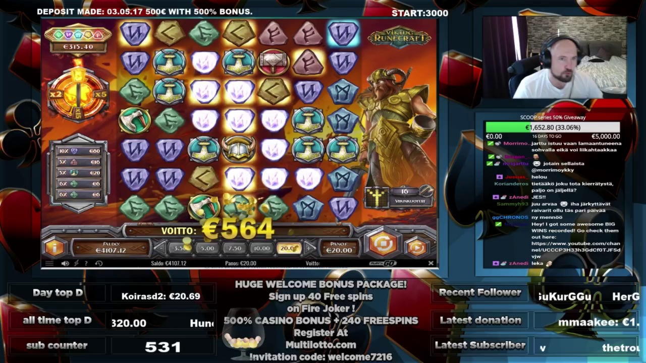 בונוס קזינו ללא הפקדה של €800 בקזינו Ruby Fortune